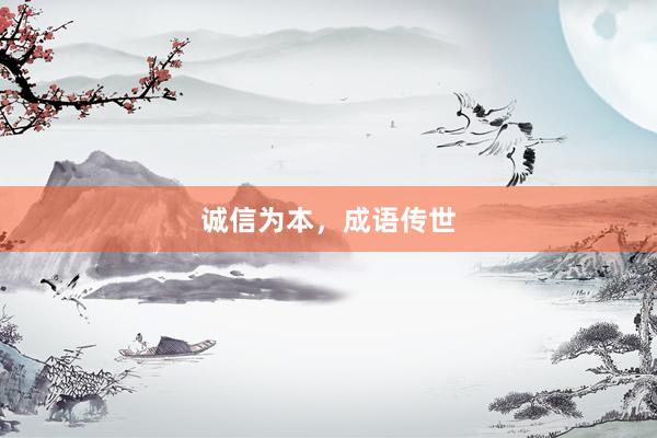 诚信为本，成语传世