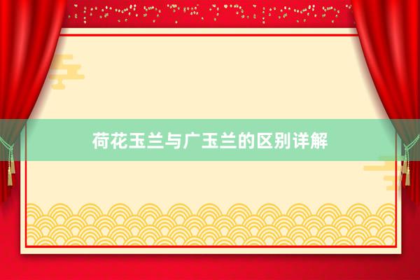 荷花玉兰与广玉兰的区别详解